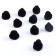 Knitted hat knitted, set 10 pcs., Black color