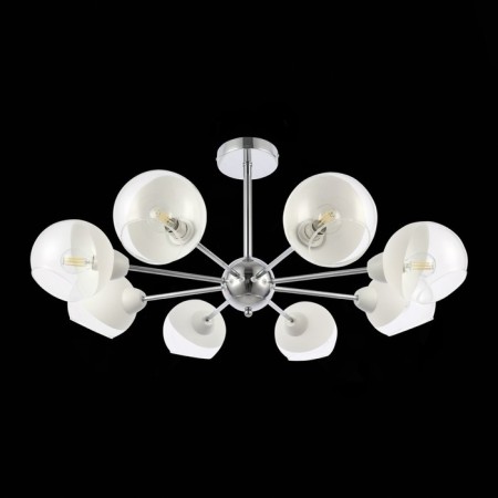 Ceiling EVOLUCE lamp. Sle102702-08. Giorte. 8x40 watts, E14, 79x79x34.5 cm, chromium color-3