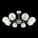 Ceiling EVOLUCE lamp. Sle102702-08. Giorte. 8x40 watts, E14, 79x79x34.5 cm, chromium color