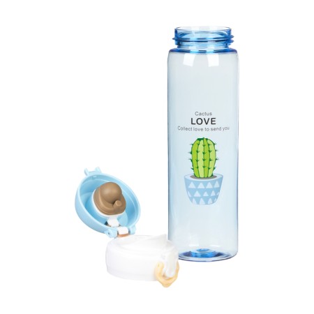 Water bottle, 500 ml, Cactus Love, 22 x 6 cm, mix-4