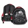 Frame backpack, 36 x 28 x 20 cm, Grizzly RAZ-287, with a cardholder, black/red RAZ-287-81