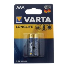 Battery Alkalin Varta Longlife, AAA, LR03-2BL, 1.5V, blister, 2 pcs.