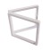 Romb decoration stand, 11 × 11 cm, white color