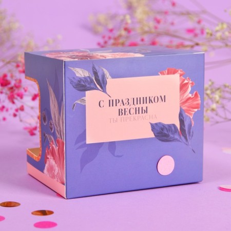 Gift set "March 8": Black Tea "Vanil and Caramel" 50 g, a mug of 300 ml.-5