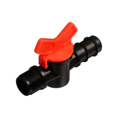 The control valve, external thread 3/4 ", for the hose 3/4" (19 mm), plastic