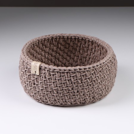 Baby basket, 16 x 7.5 cm, coffee, cotton-1
