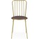 Chair on the metal frame Avalon Metal/velor, gold/cocoa 39x48x86 cm