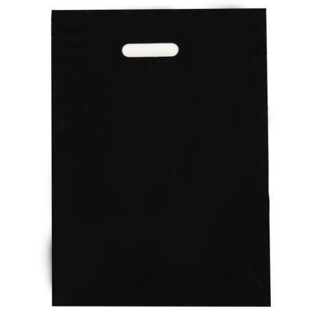 Polyethylene package with a cut pen, black 30-40 cm, 30 microns
