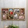 Photo frame of HDF in 8 photos 10x15 cm (plastic screen)