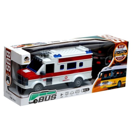 The radio -controlled ambulance machine, lighting effects, works from batteries-7