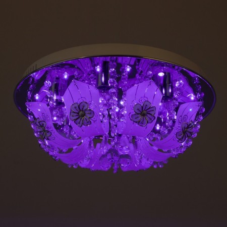 Economic Service chandelier with PDU "Barensa", 6x40W E27, chrome 45x45x25 cm-5