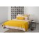 Mustard blanket with a contrasting edging Essential, size 180x250 cm