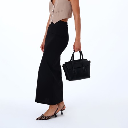 Women's bag with lightning, black color-10