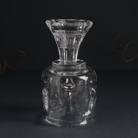Glass of glass per 1 candle d = 5 cm "face" transparent 7x7x12.5 cm-4