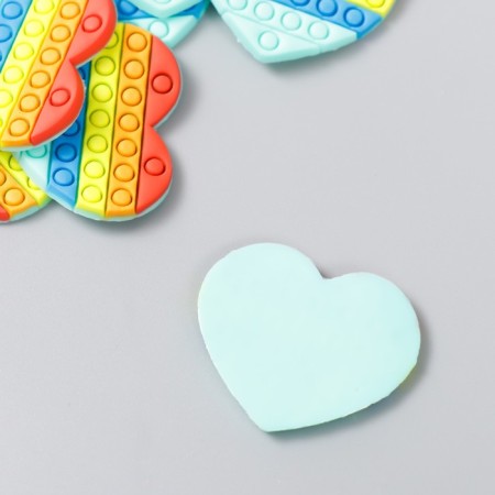 Decor for creativity rubber "Hearts" set 15 pcs mix 3x3.5 cm-1