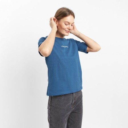 Female T-shirt, dark blue color, size 44-2
