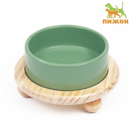 Ceramic bowl on a stand 450 ml 13 x 5 cm, sulfur-1