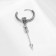 Piercing in the ear "Ring" arrow, d = 12 mm, color silver
