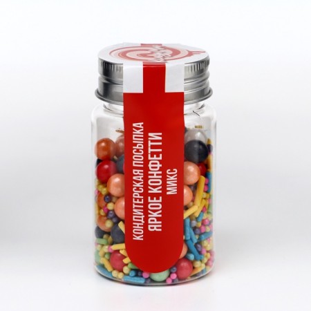 Confectionery Sprinking "Bright confetti", mix, 50 g-1