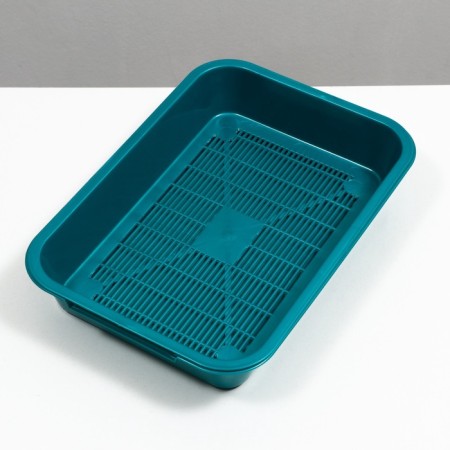 Medium pearl toilet with a mesh of 36 x 26 x 6.5 cm, turquoise-4