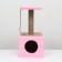 Animal house, with claws and shelf, jute, 32 x 32 x 64, pink