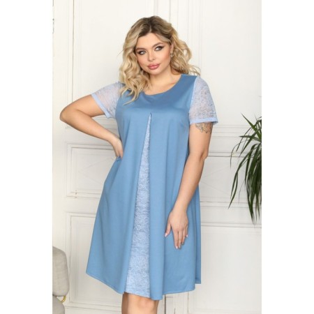 Women's dress, size 52, blue color-1