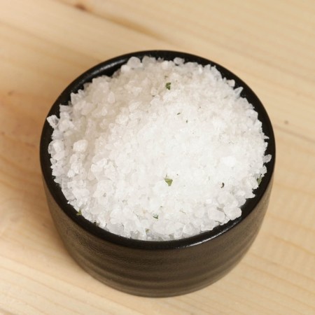 Salt for a bath with herbs "Currant - Mint" in a transparent bank 400 g-1