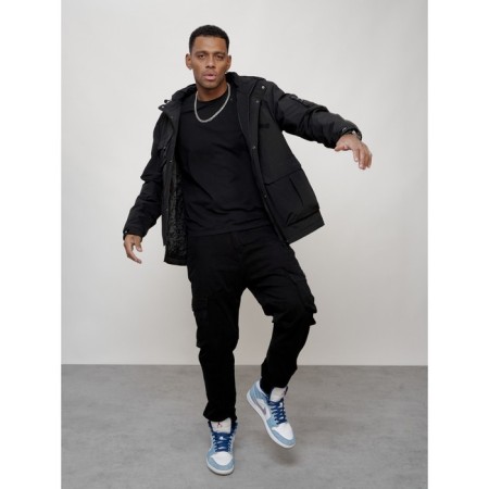 Sports male jacket, size 54, black color-10