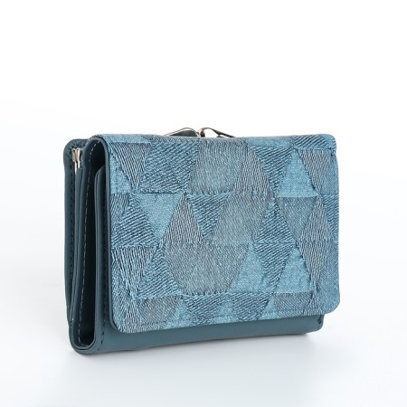 Women's wallet on magnets, blue color