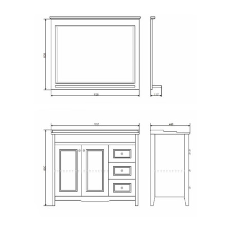 Comforty Tbilisi 90 mirror, white color-1