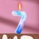 Candle in the cake on the spawning "Starfall", the number is 7, 5.5 cm