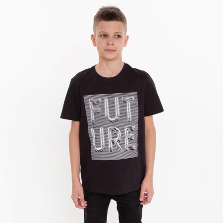 T-shirt for a boy, black color, height 140-146 cm