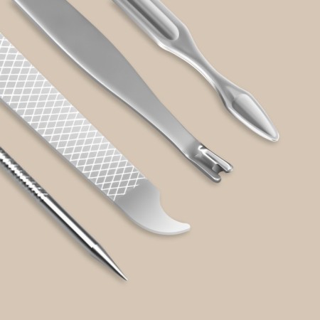 Manicure set "Soft", 10 items, in case, color mix-5
