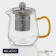Glass teapot Magistro "Ice", 300 ml, with metal sieve
