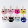 Fluffy on the ring "A cat with golden antennae" mix d = 10 cm