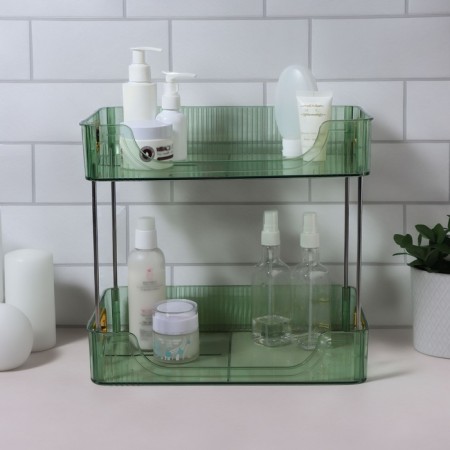 Organizer 2-level 31*20*29cm green/gold to/corner nakl QF-2