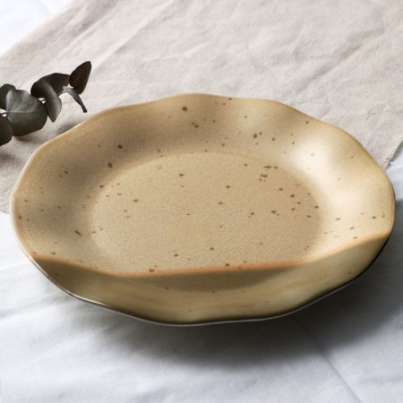 Ceramic plate "Self -Ceeter", 21.5 cm, beige color-2