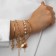 Set of 6 items: 6 Bracelets "Sea", Color Gold