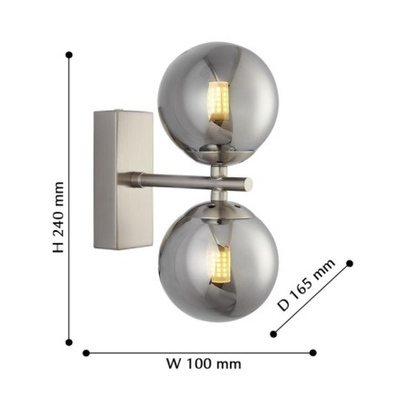 Varietas wall lamp 100 mm, 165 mm, G9-2