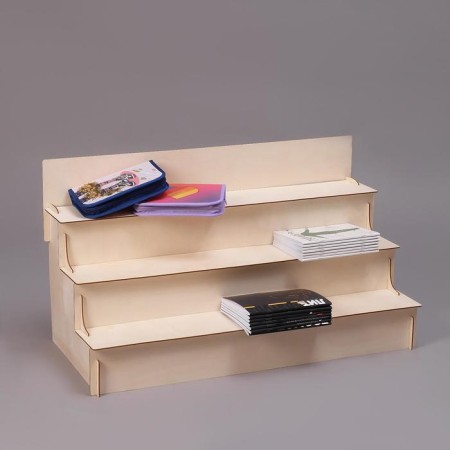 Slide 3 steps 81 × 38 × 45 cm, thickness 3 mm, beige color