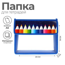 A5 notebook folder (230 x 190 x 50 mm), with Velcro valve, plastic/textiles, calligrata, 