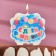 Candle for cake cloud "Happy Birthday" Multi -colored inscription, 8 cm
