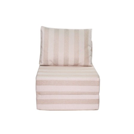 Handwheel chair-bed "Octa", size 75x100x75 cm, horn, dairy strip-2