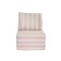 Handwheel chair-bed "Octa", size 75x100x75 cm, horn, dairy strip