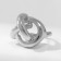 Ring Metal "Trend" triple circle, color silver, size 18