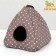 House "Vigva" for rodents, 17*17*17 cm, calico, fleece, gray