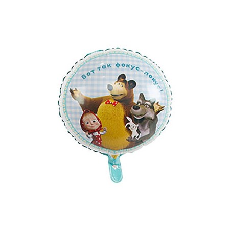 Foil ball 18 "Masha and the Bear", chamomile