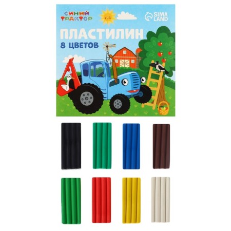 Plasticine 8 colors 120 g "Blue Tractor"-6