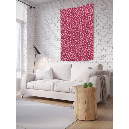 Decorative panel with photo printing "Gumming hearts", vertical, size 100x150 cm