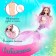 Fairytale doll "Princess Mermaid", purple color